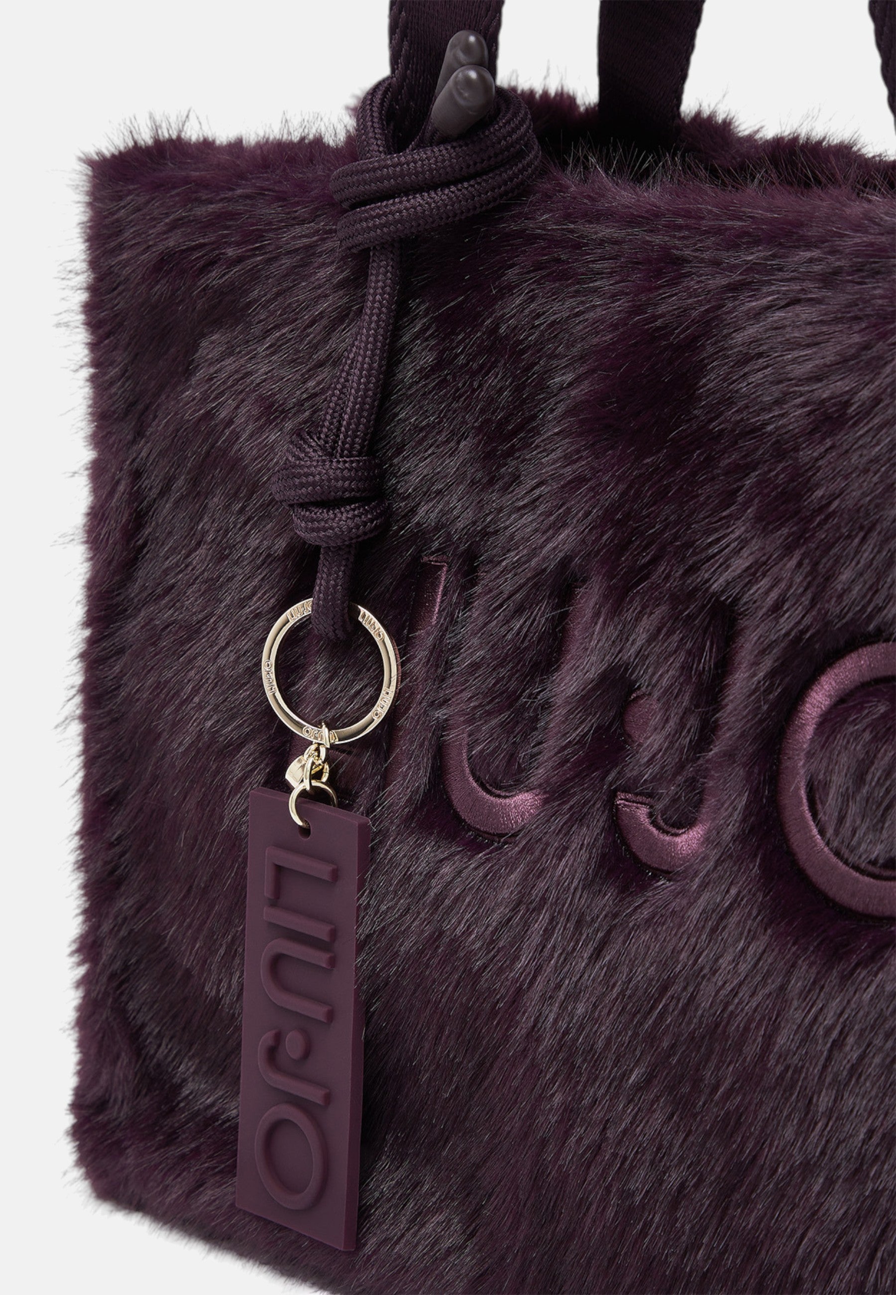 Borsa tote grande in teddy Donna Liu Jo Rosso Mel Scuro