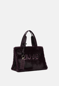 Borsa tote piccola in teddy Donna Liu Jo Rosso Mel Scuro