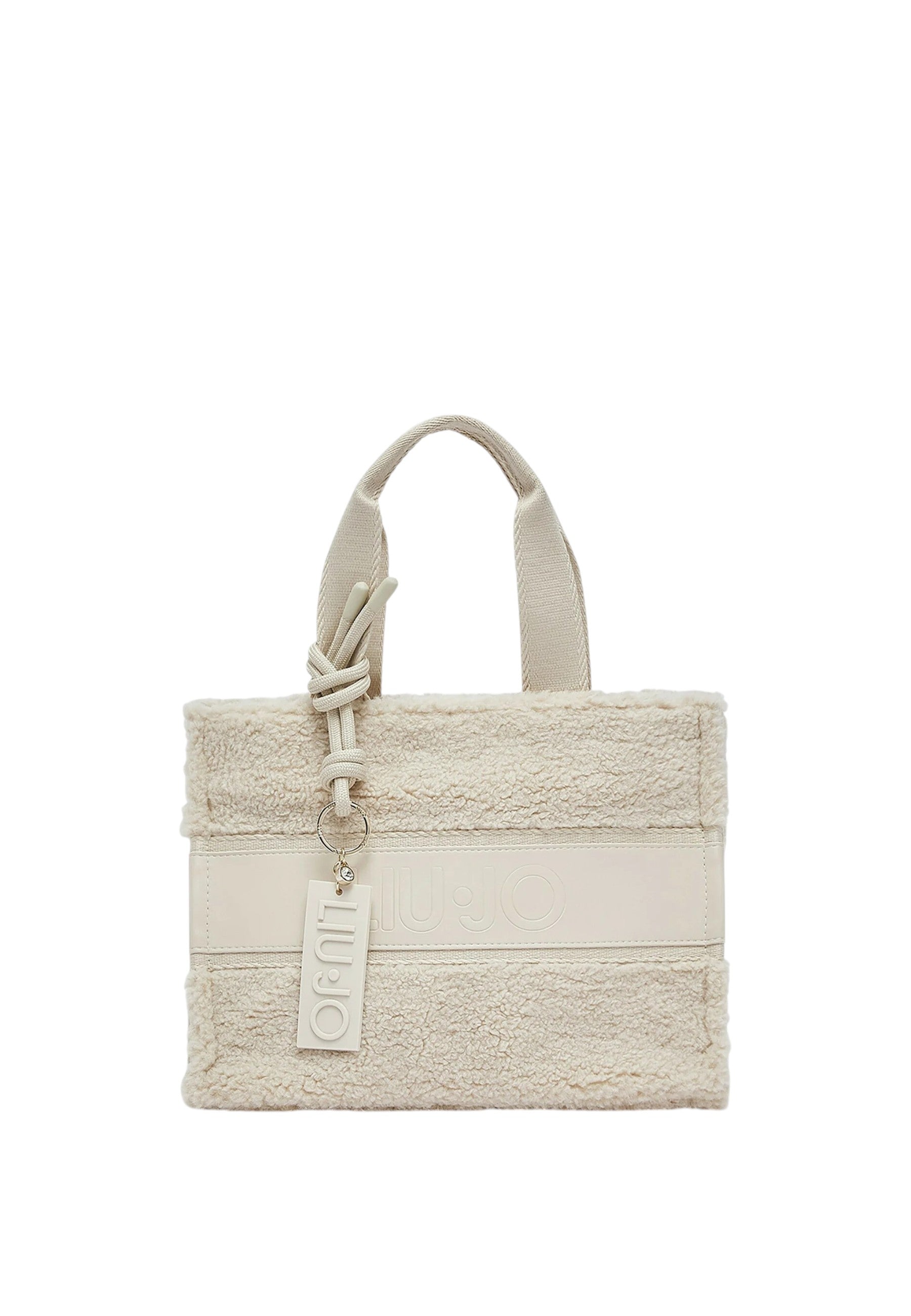 Borsa tote piccola in teddy da Donna Liu Jo Bianco