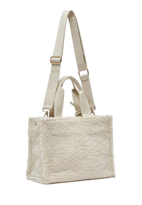 Borsa tote piccola in teddy da Donna Liu Jo Bianco