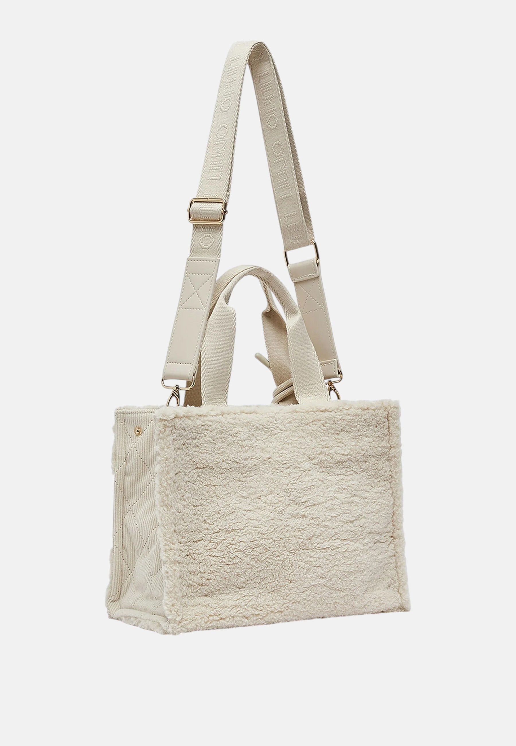 Borsa tote piccola in teddy da Donna Liu Jo Bianco