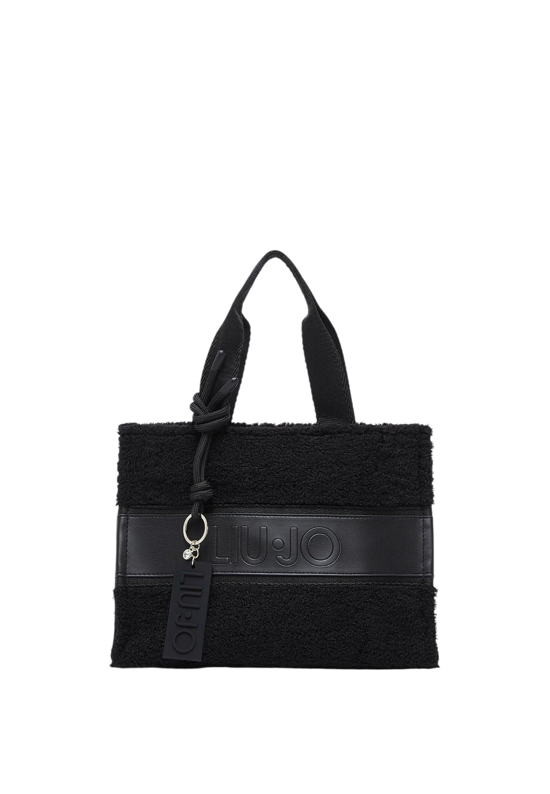 Borsa tote piccola in teddy da Donna Liu Jo Nero
