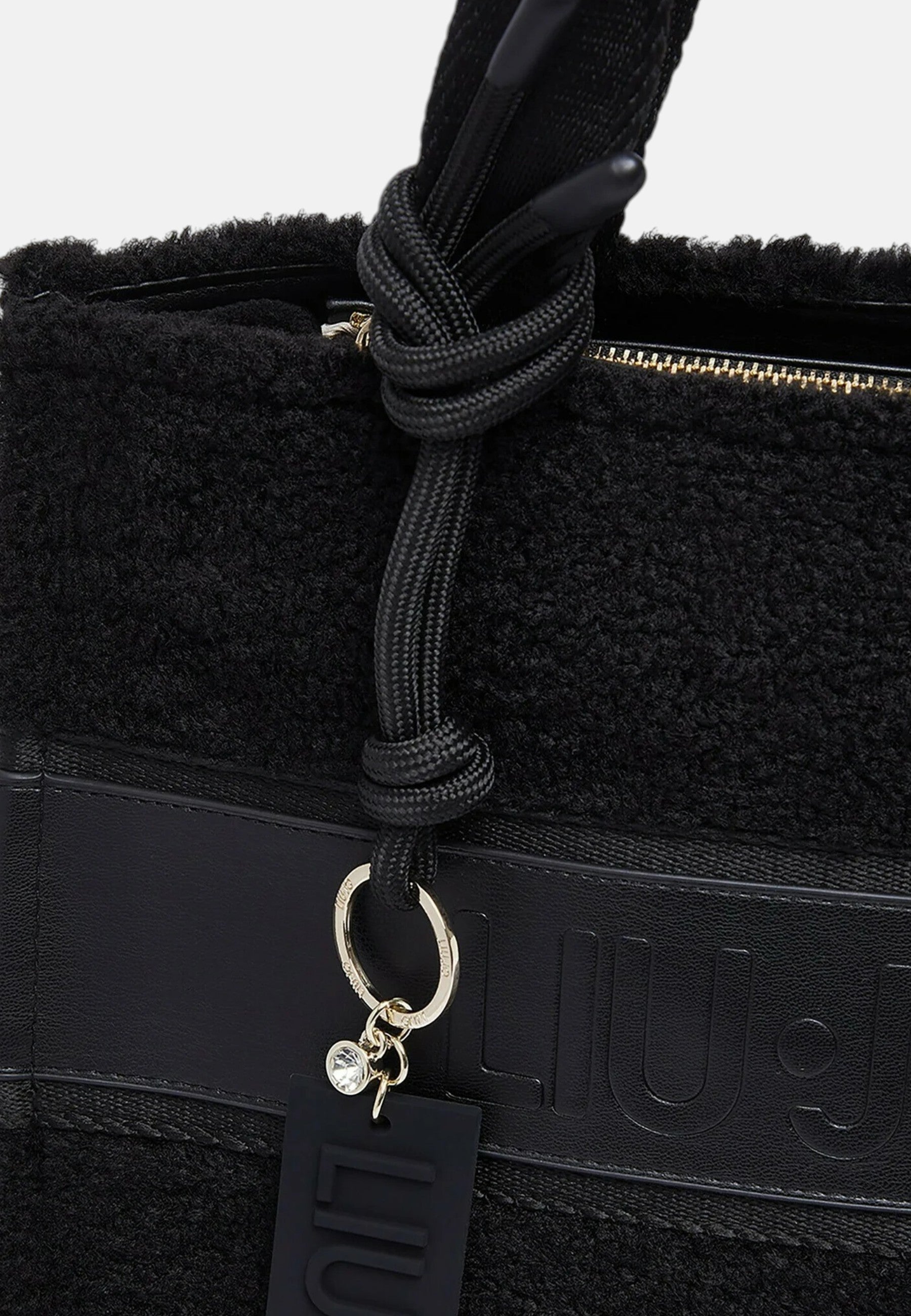 Borsa tote piccola in teddy da Donna Liu Jo Nero