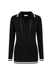Abito corto in maglia Liu Jo Nero/bianco