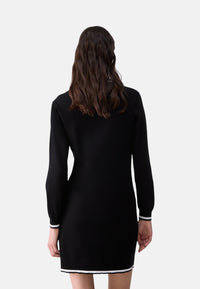 Abito corto in maglia Liu Jo Nero/bianco
