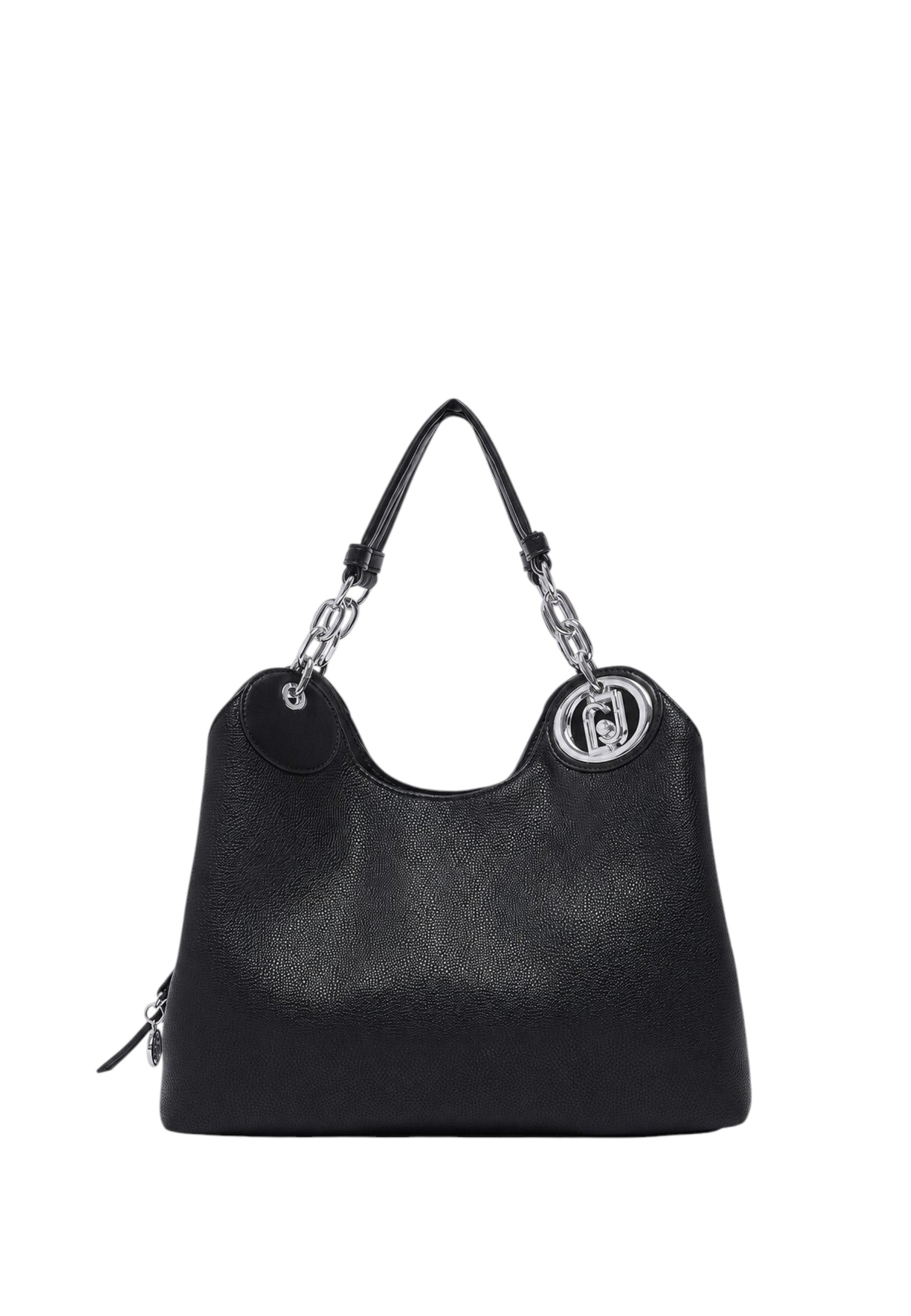 Borsa satchel media Da donna Liu Jo Nero/argento