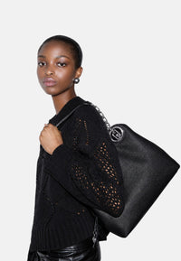 Borsa satchel media Da donna Liu Jo Nero/argento