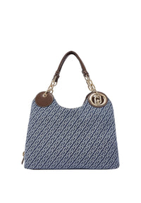 Borsa satchel media effetto denim Liu Jo Blue Denim