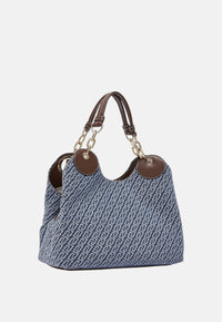 Borsa satchel media effetto denim Liu Jo Blue Denim