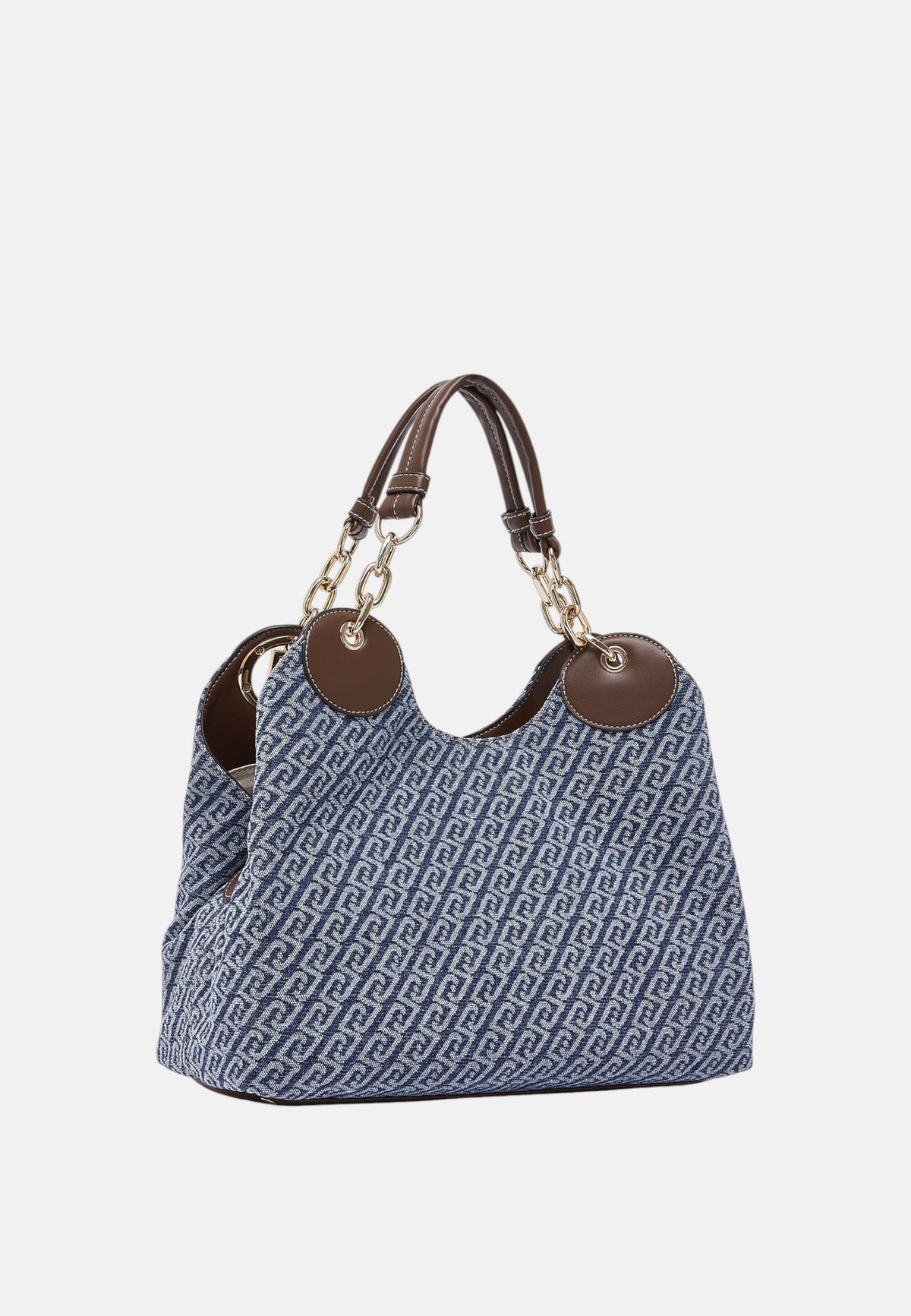 Borsa satchel media effetto denim Liu Jo Blue Denim