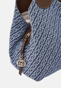 Borsa satchel media effetto denim Liu Jo Blue Denim