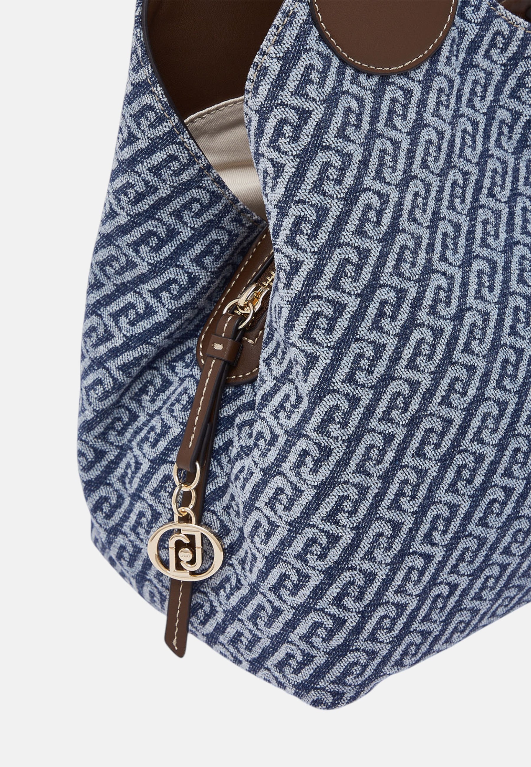 Borsa satchel media effetto denim Liu Jo Blue Denim