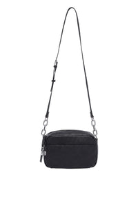 Borsa a tracolla media da donna Liu Jo Nero/argento