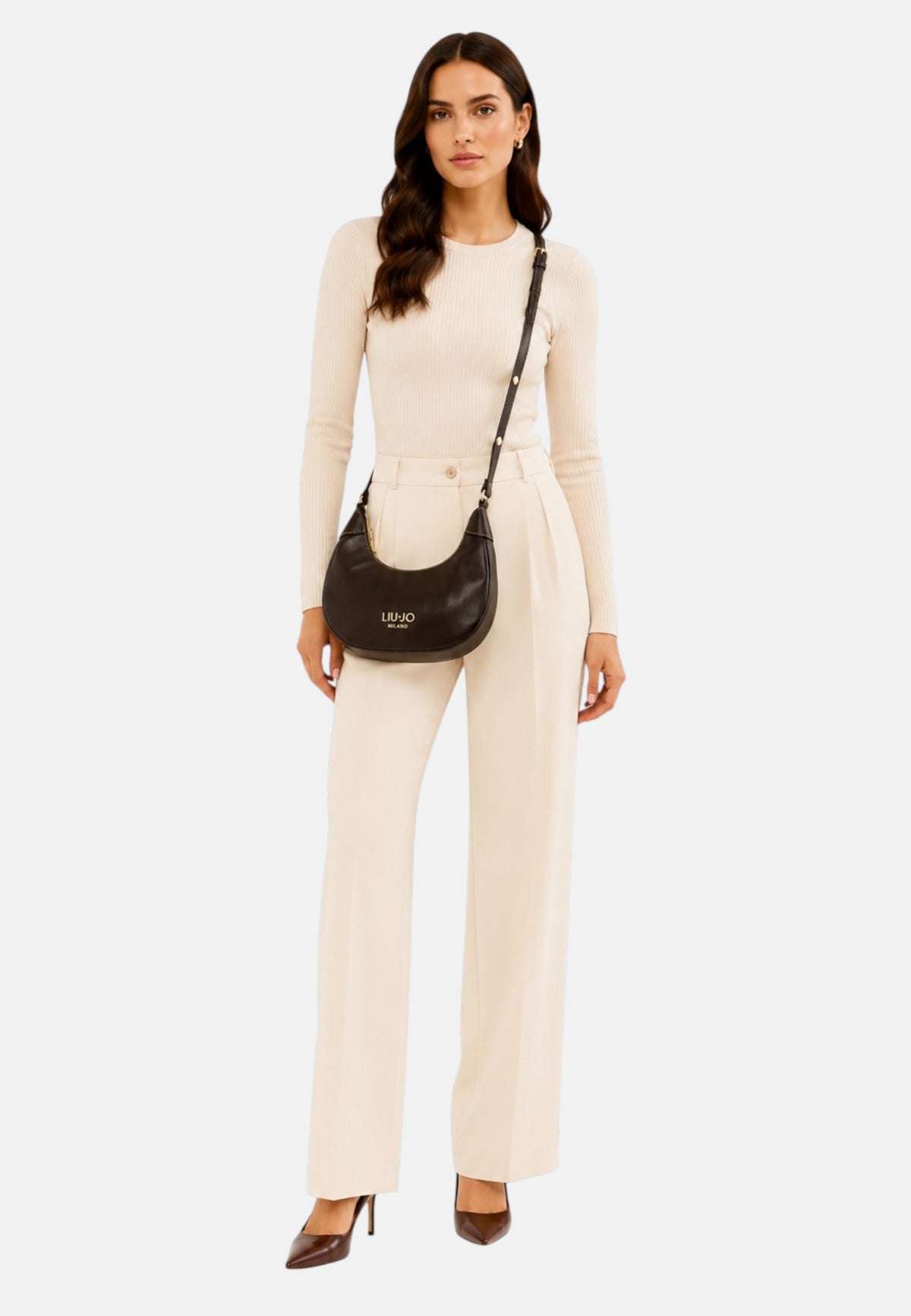 Borsa a tracolla media Donna Liu Jo Marrone