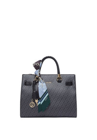 Borsa satchel media con foulard Donna Liu Jo Nero