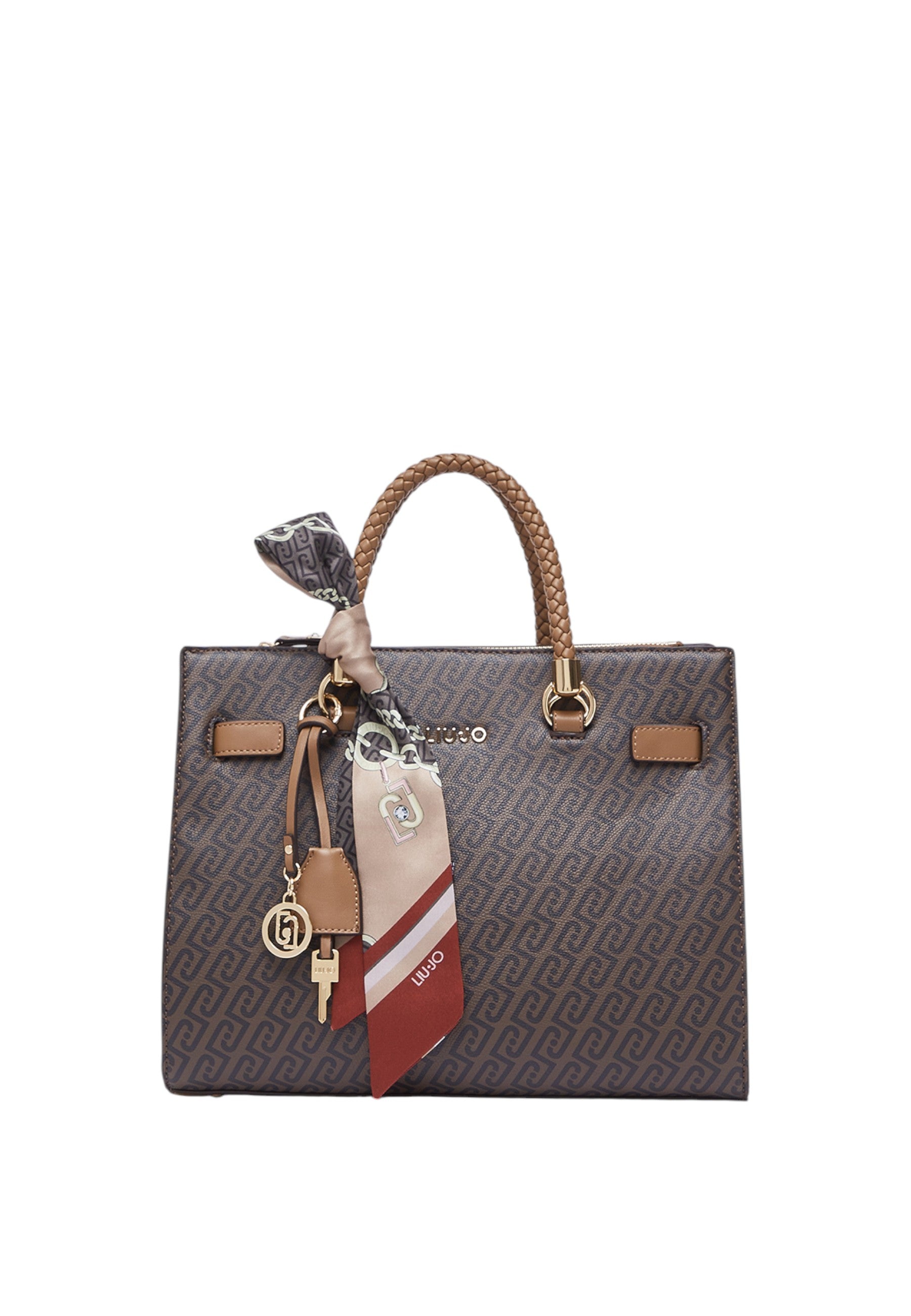 Borsa satchel media con foulard Donna Liu Jo Suede