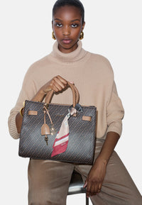 Borsa satchel media con foulard Donna Liu Jo Suede