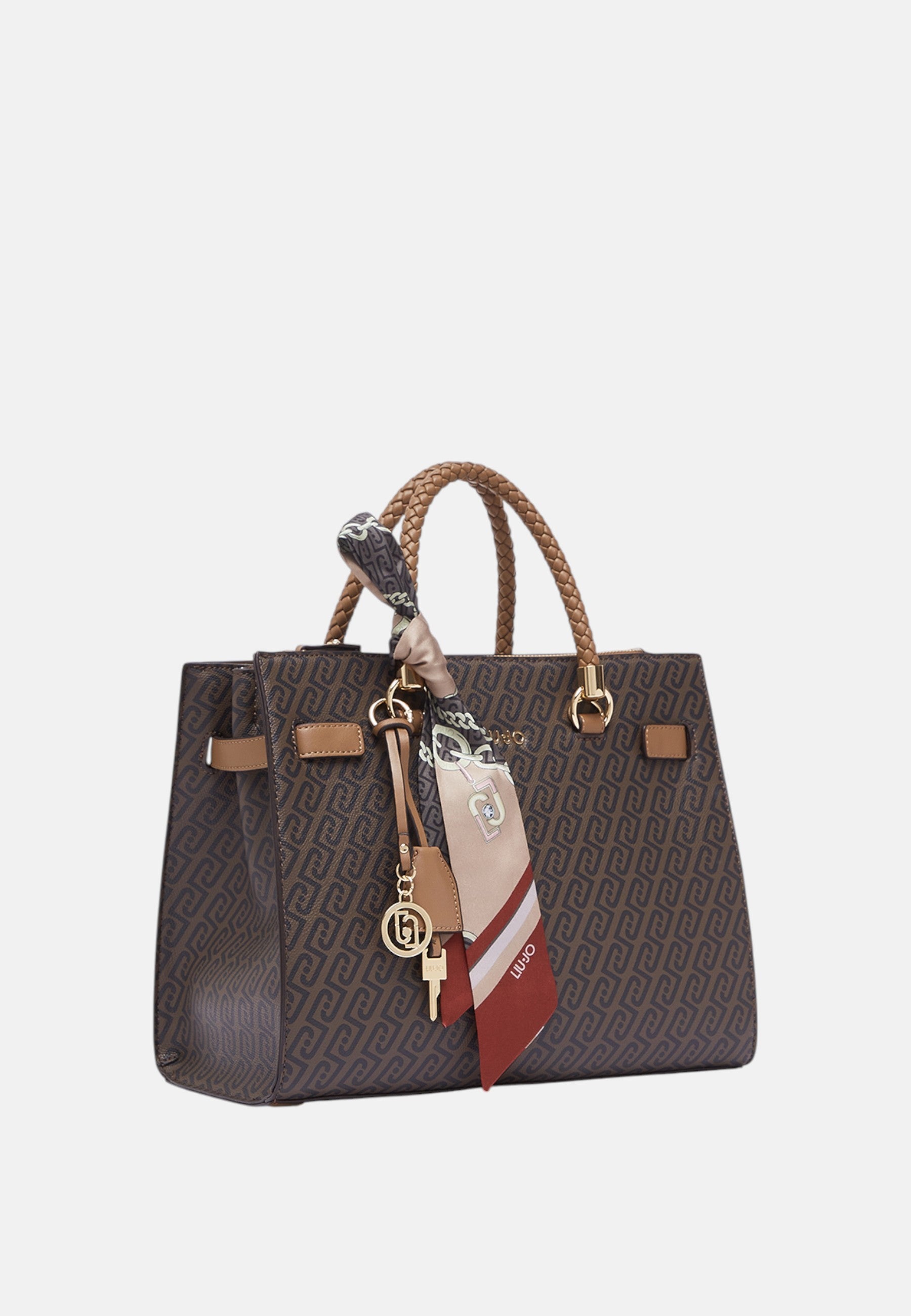 Borsa satchel media con foulard Donna Liu Jo Suede