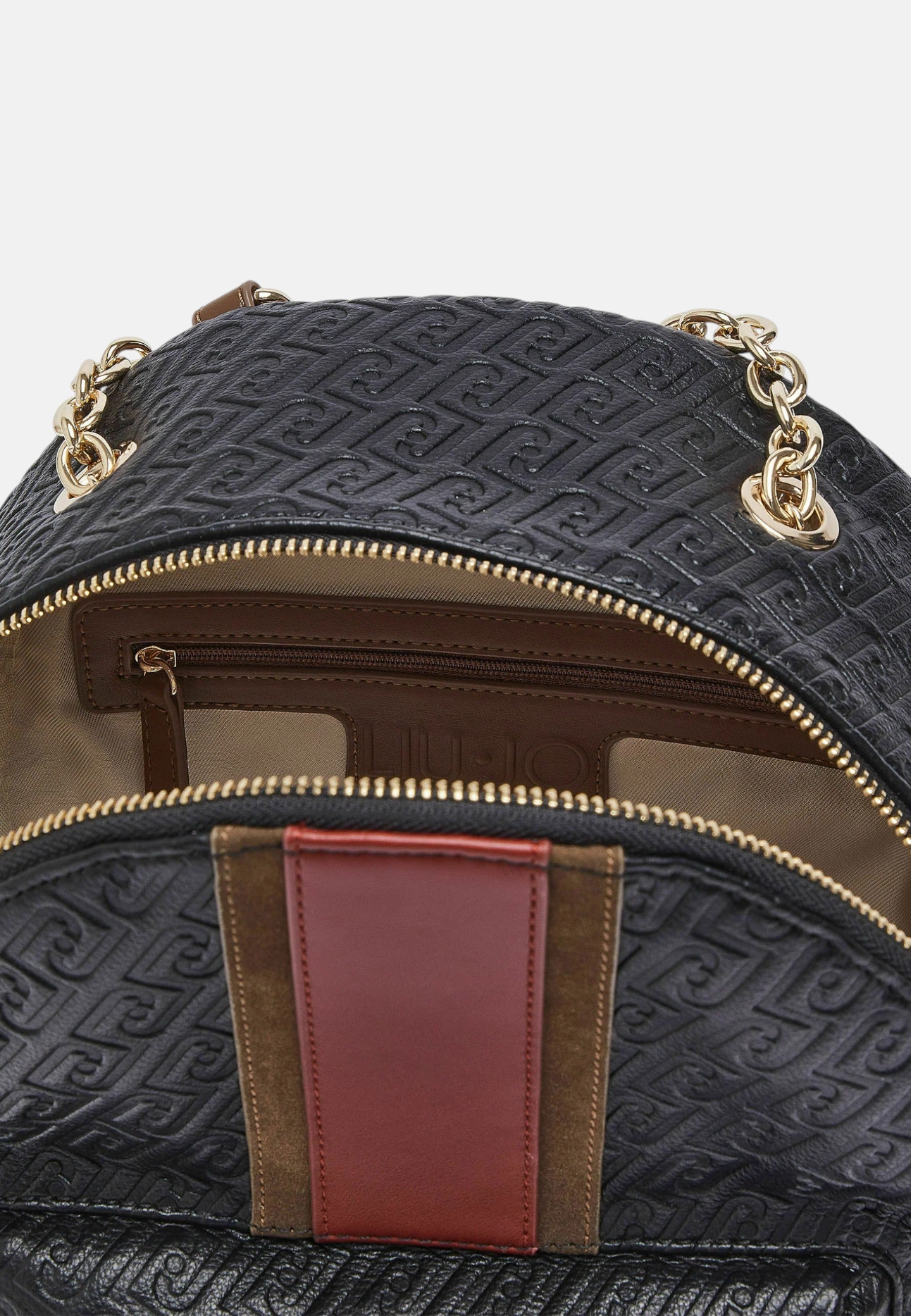 Zaino con logo monogram Donna Liu Jo Nero