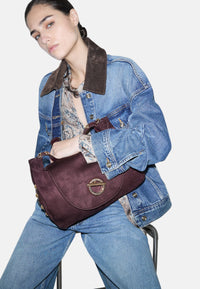 Borsa a Spalla media Donna Liu Jo Rosso Melanzana