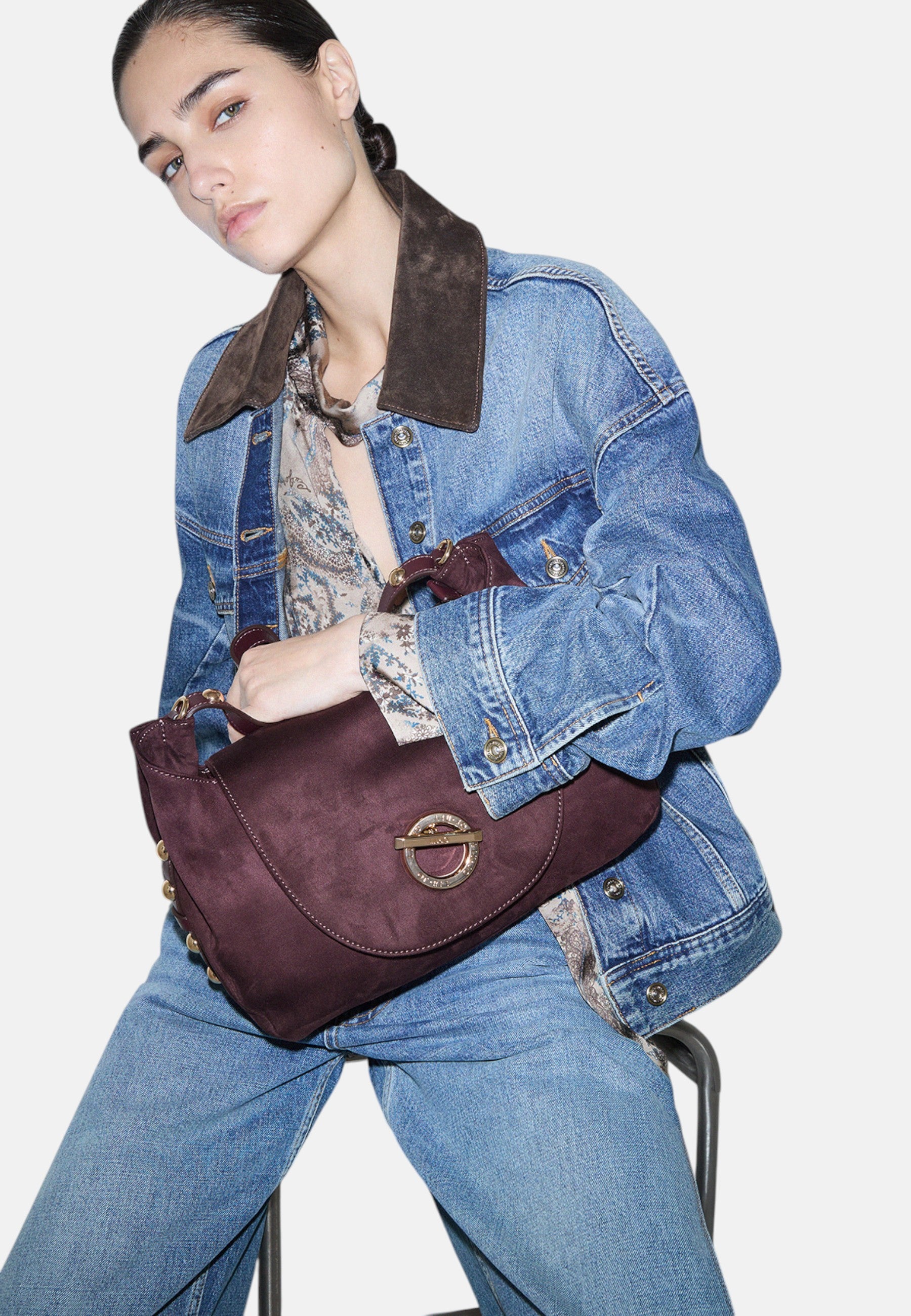Borsa a Spalla media Donna Liu Jo Rosso Melanzana