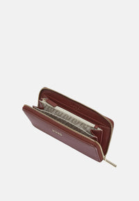 Portafoglio grande con zip Rosso