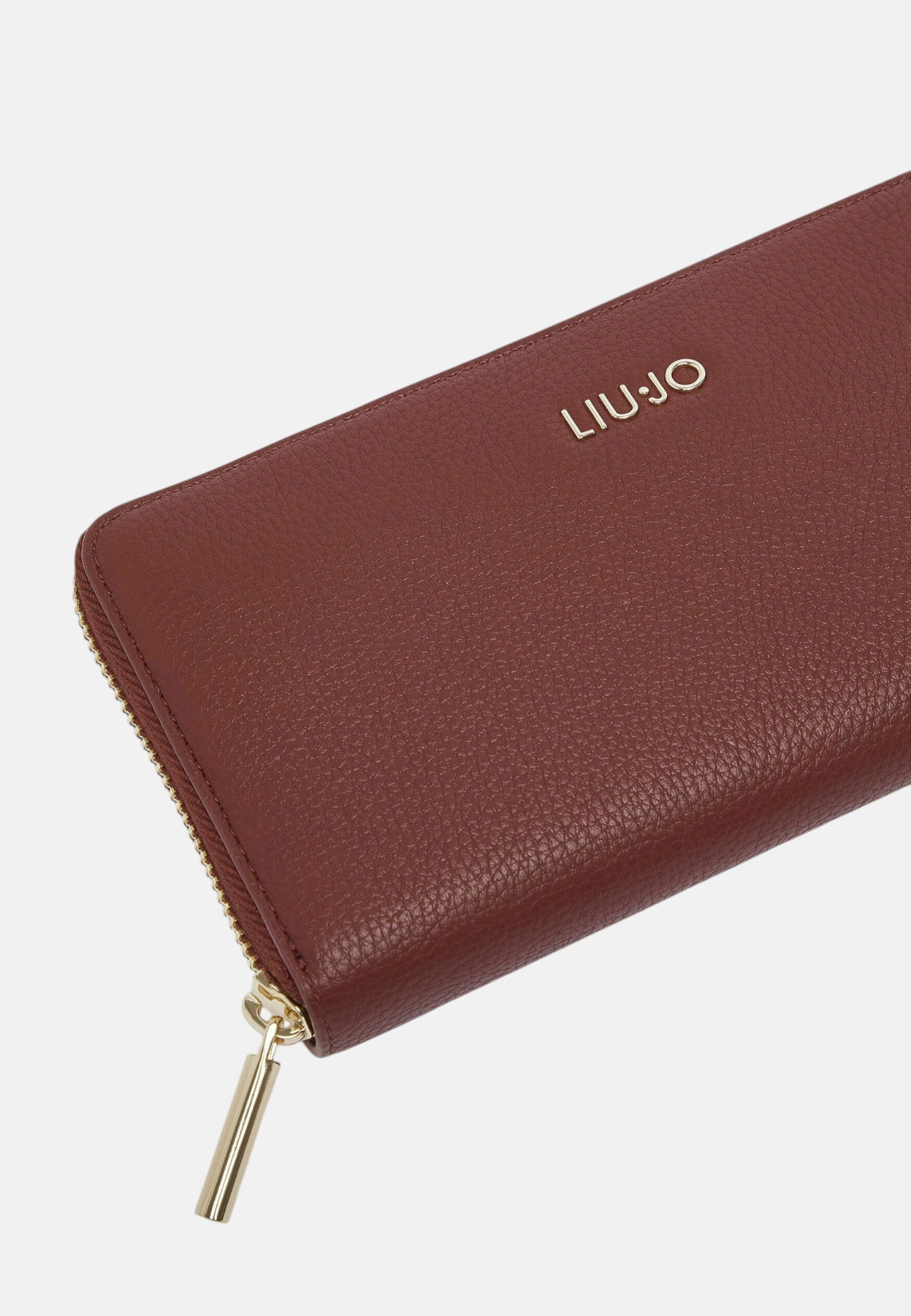 Portafoglio grande con zip Rosso