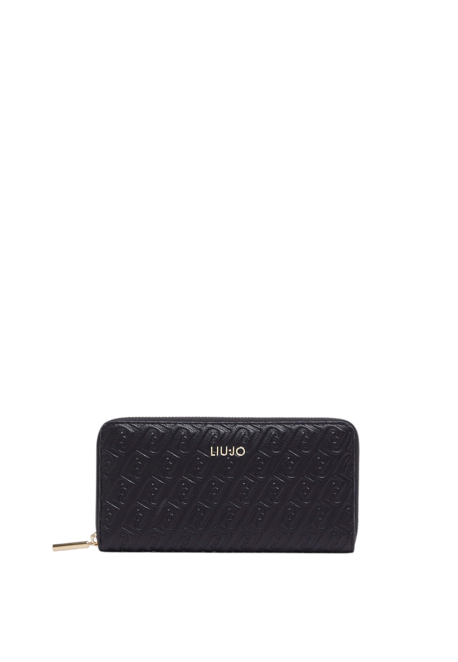 Portafoglio grande monogram debossed Donna Liu Jo Nero