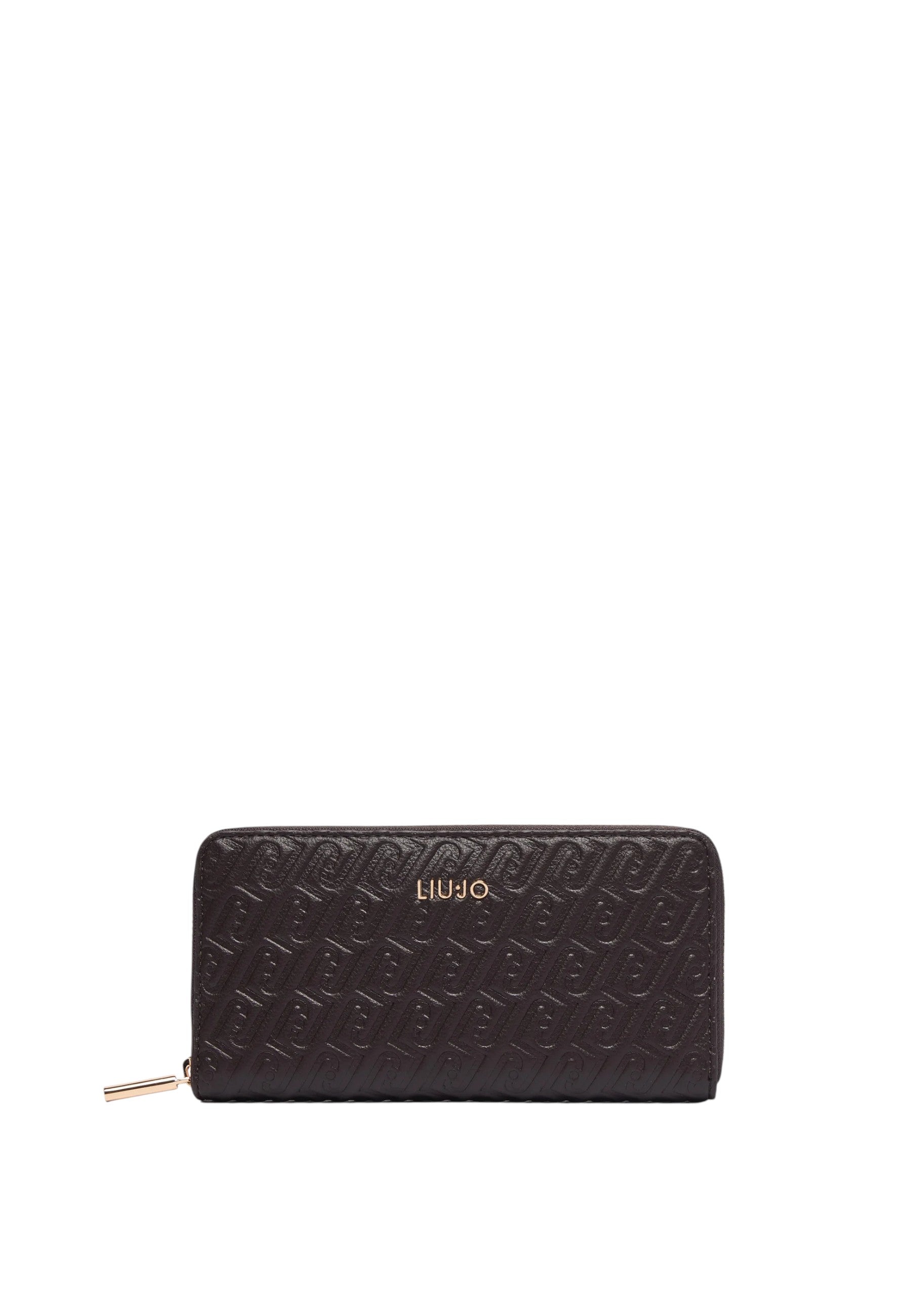 Portafoglio grande monogram debossed Donna Liu Jo Marrone
