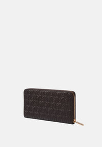 Portafoglio grande monogram debossed Donna Liu Jo Marrone