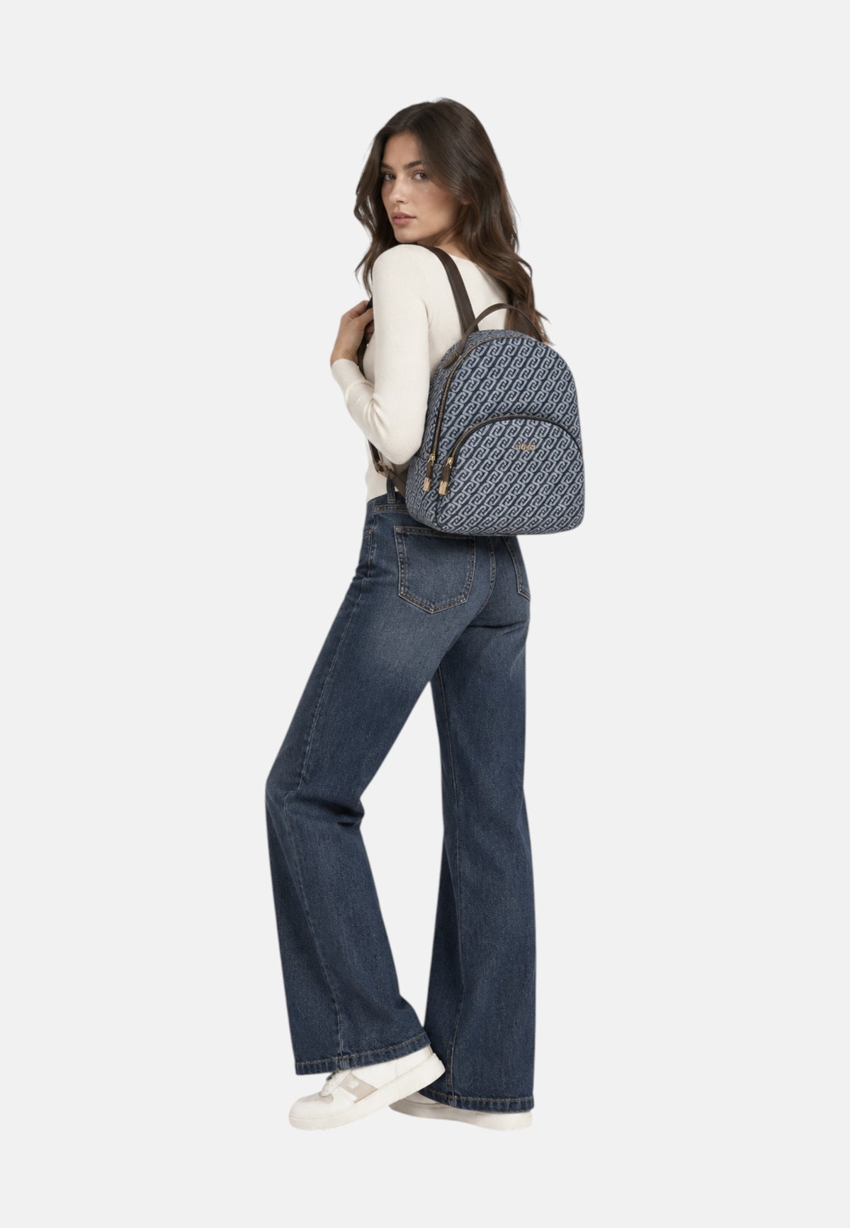 Zaino Donna Liu Jo Monogram Blue Denim