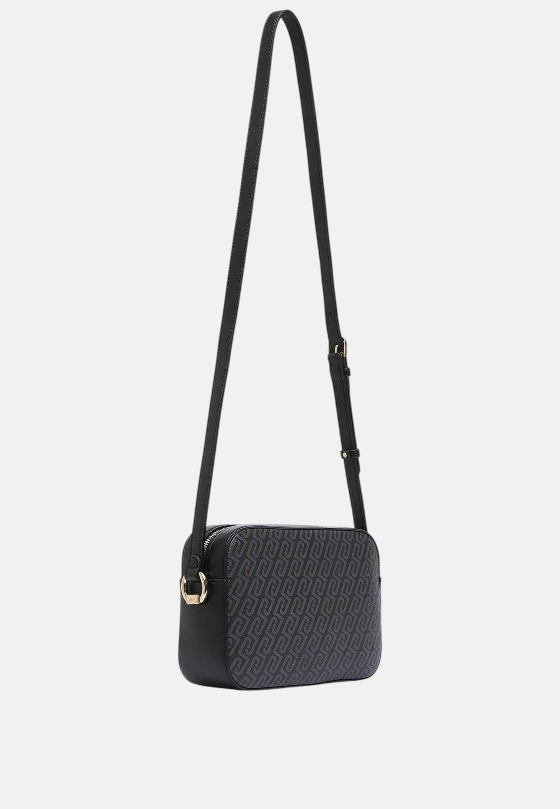 Borsa a tracolla media monogram Donna Liu Jo Nero