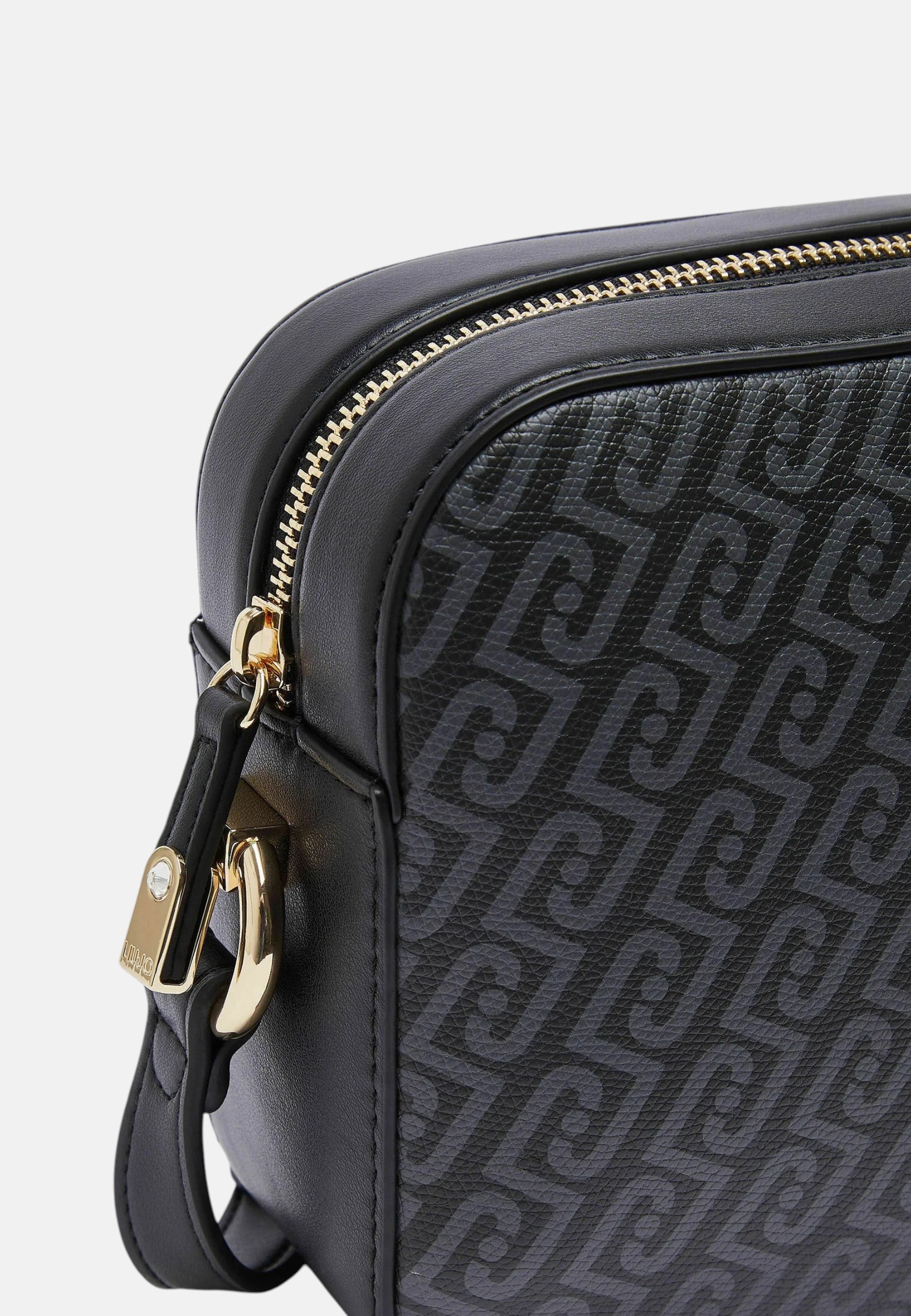 Borsa a tracolla media monogram Donna Liu Jo Nero