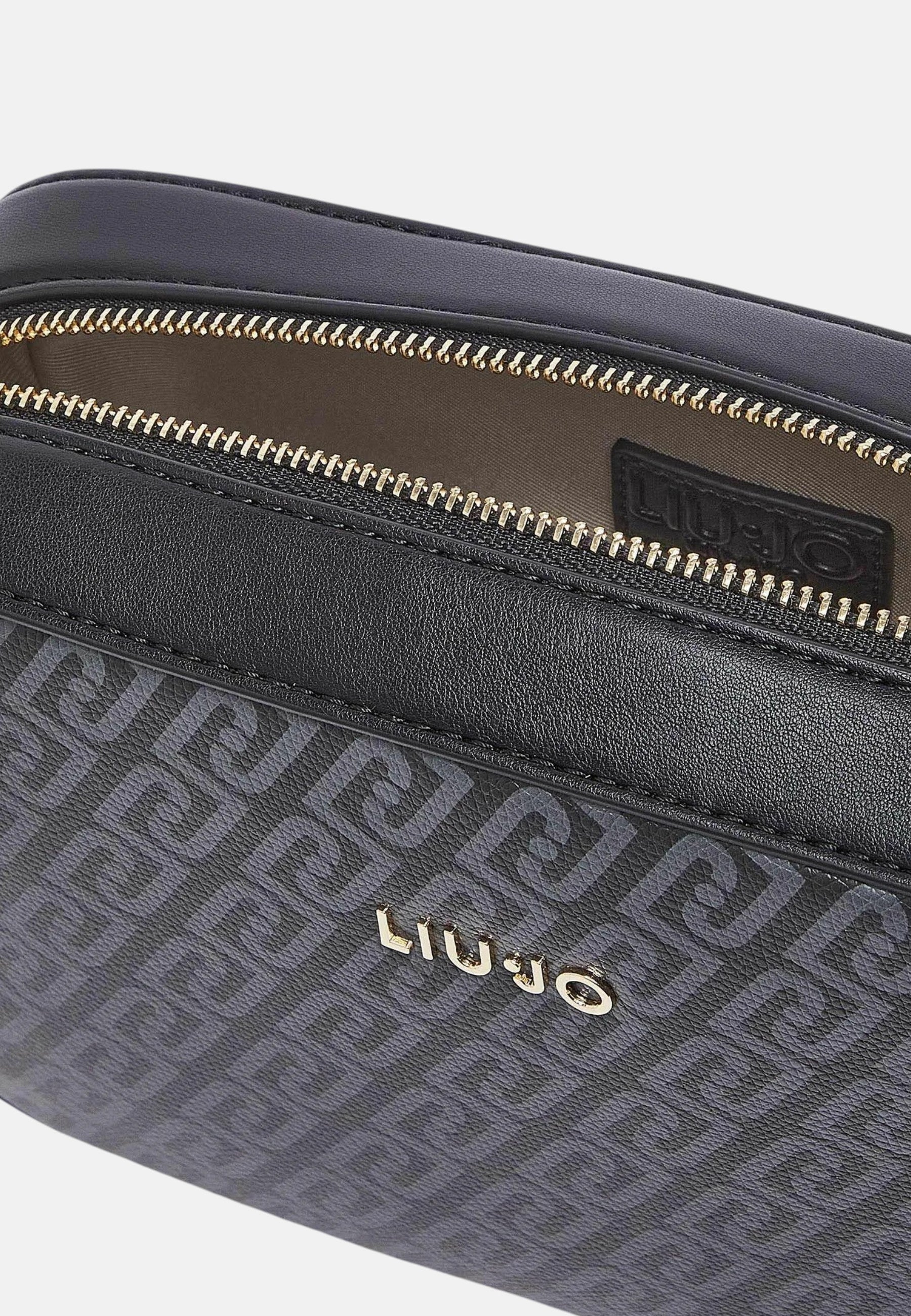 Borsa a tracolla media monogram Donna Liu Jo Nero
