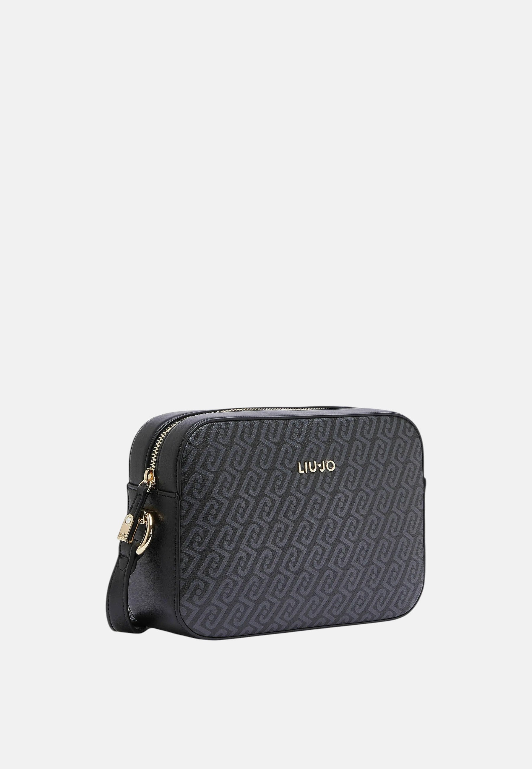 Borsa a tracolla media monogram Donna Liu Jo Nero