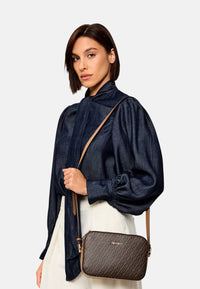Borsa a tracolla media monogram Donna Liu Jo Suede