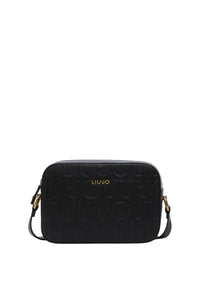 Borsa a tracolla media con logo Donna Liu Jo Nero