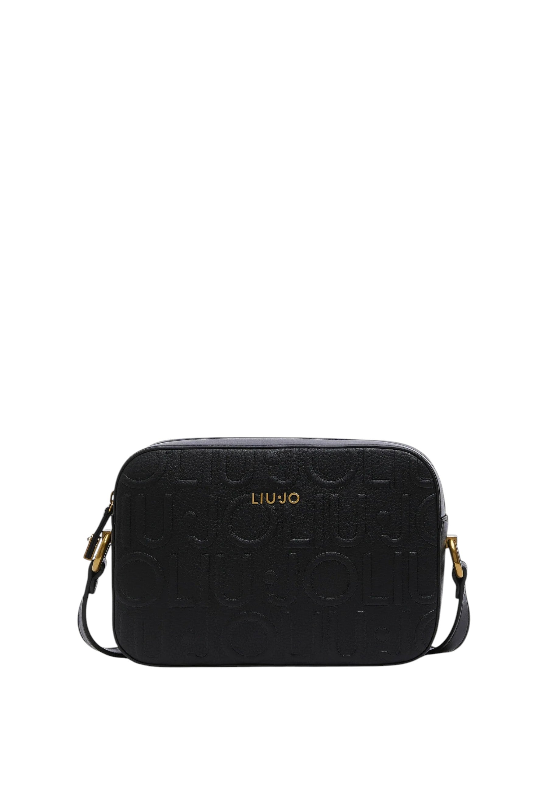 Borsa a tracolla media con logo Donna Liu Jo Nero