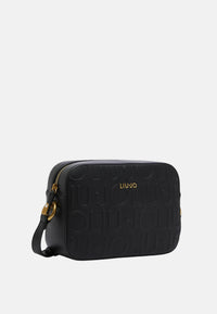Borsa a tracolla media con logo Donna Liu Jo Nero
