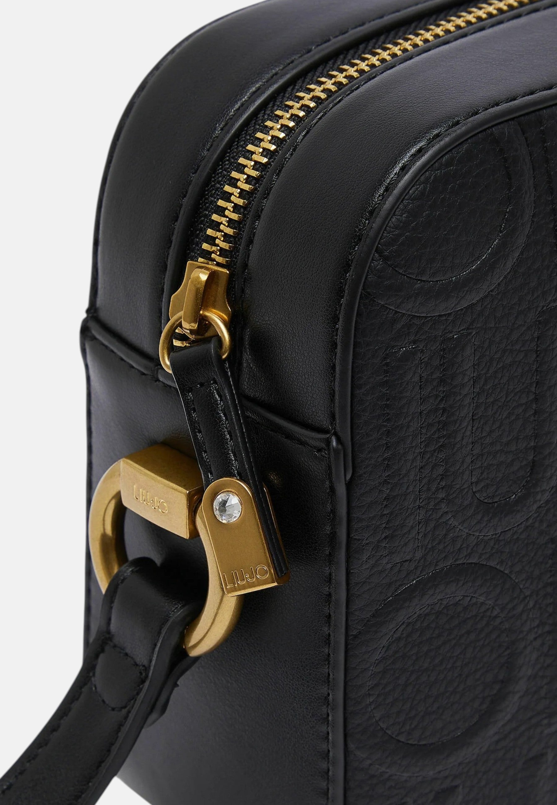 Borsa a tracolla media con logo Donna Liu Jo Nero