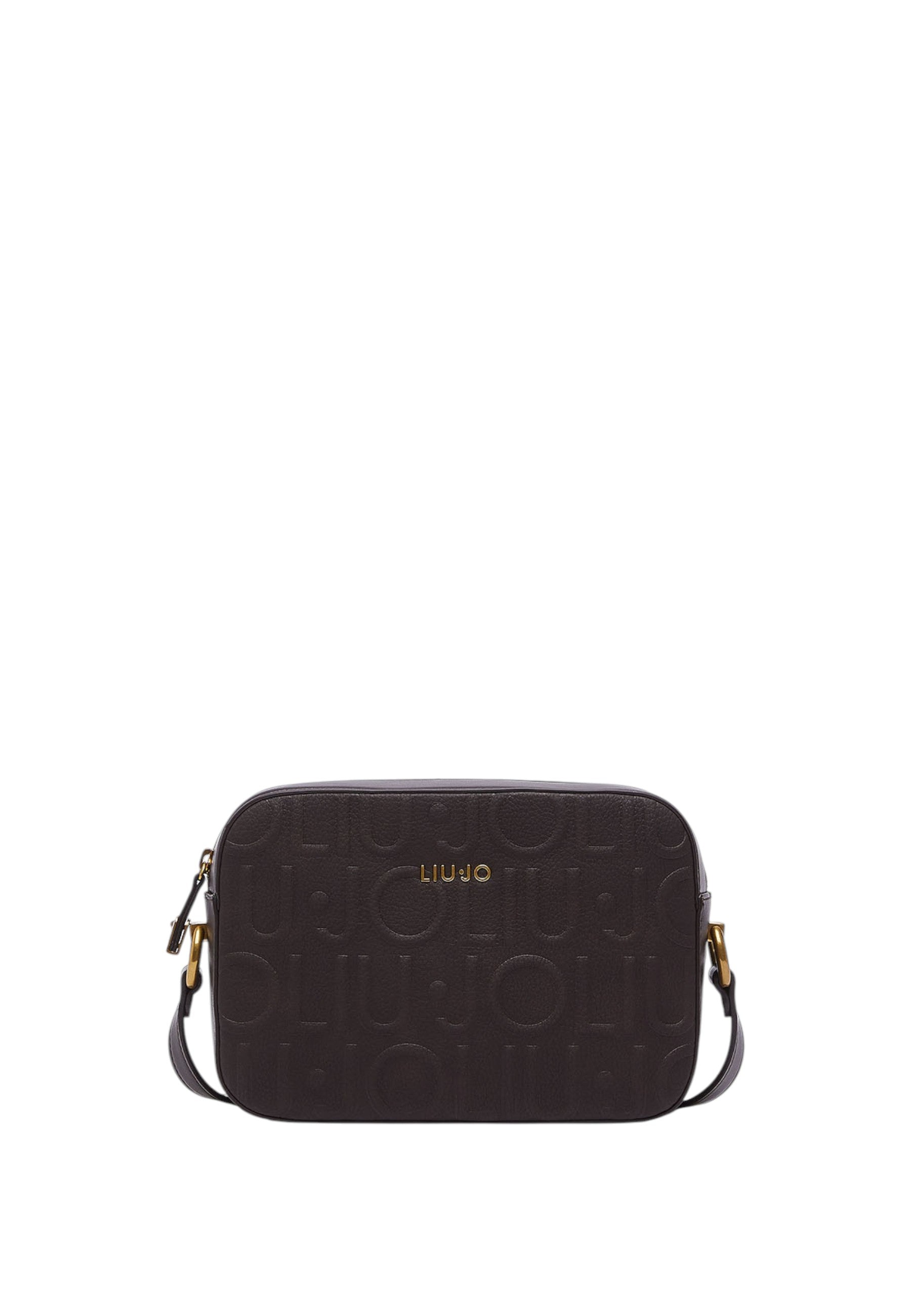 Borsa a tracolla media con logo Donna Liu Jo Marrone