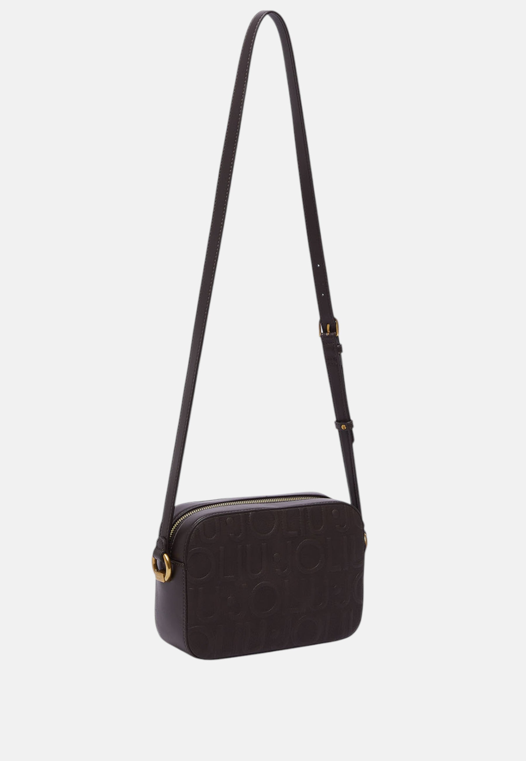 Borsa a tracolla media con logo Donna Liu Jo Marrone