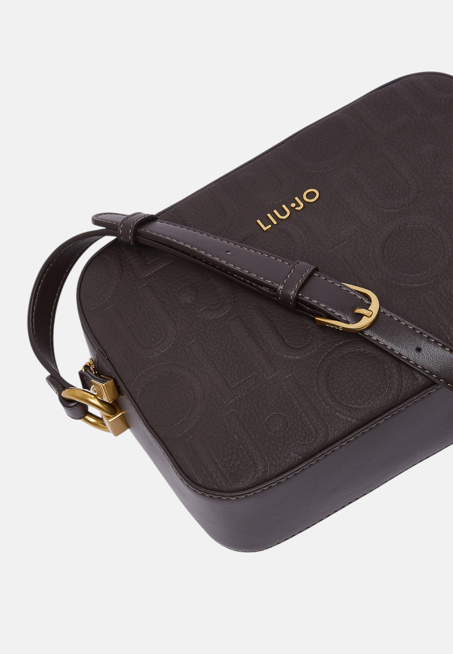Borsa a tracolla media con logo Donna Liu Jo Marrone
