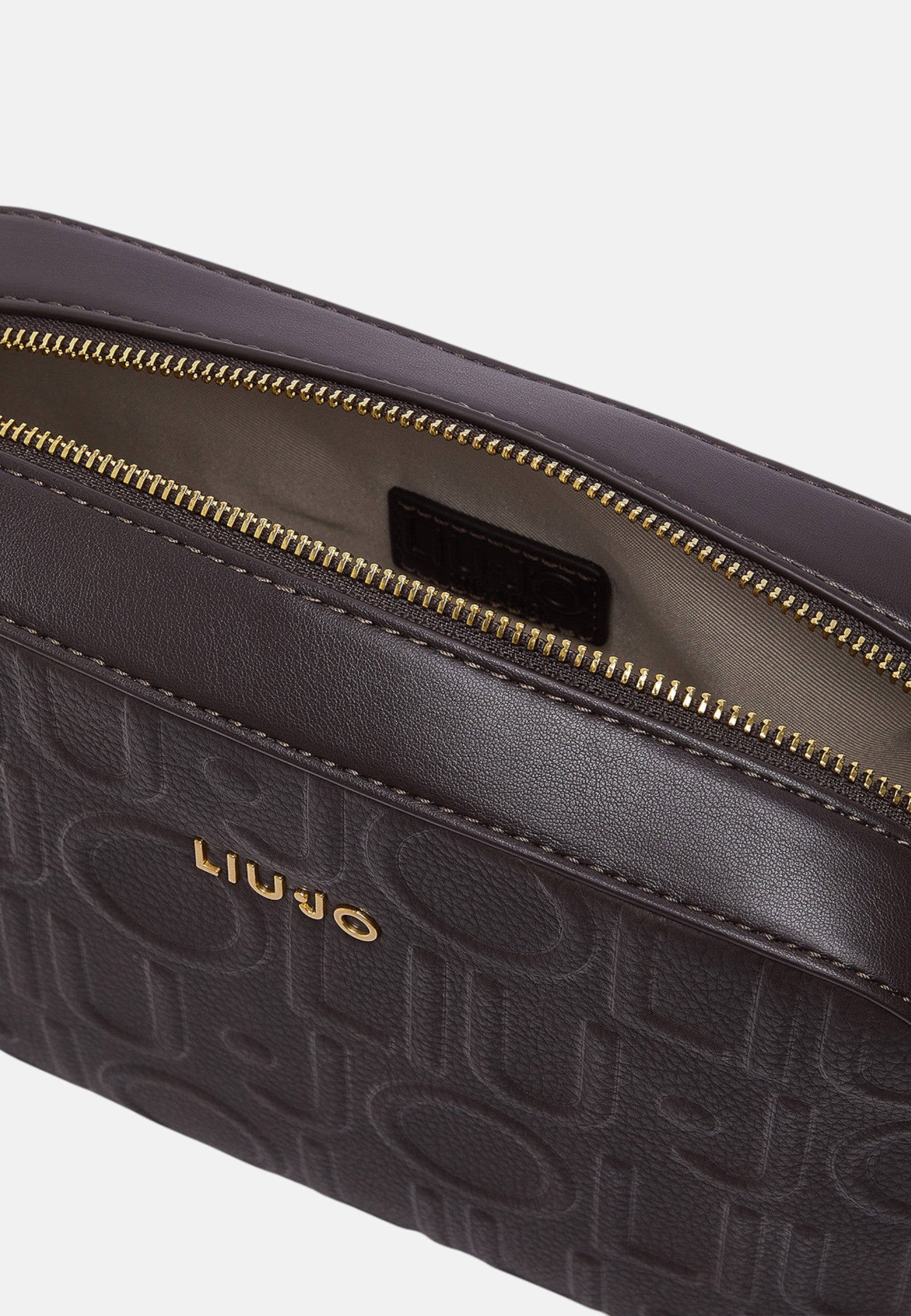 Borsa a tracolla media con logo Donna Liu Jo Marrone