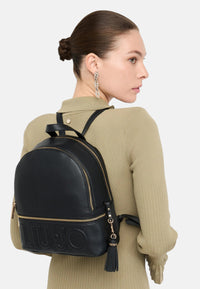 zaino con logo in rilievo Donna Liu Jo Nero