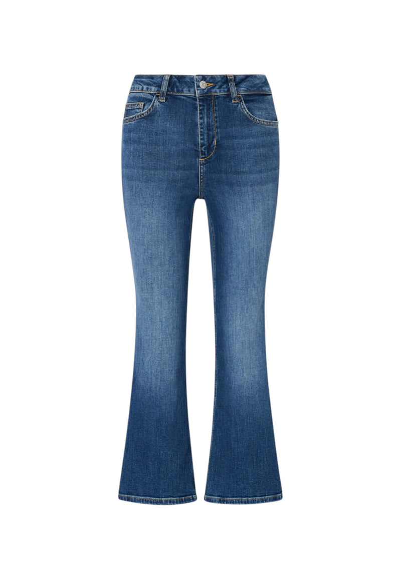 Jeans da donna bootcut con strass Liu Jo Blue Denim