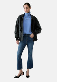 Jeans da donna bootcut con strass Liu Jo Blue Denim