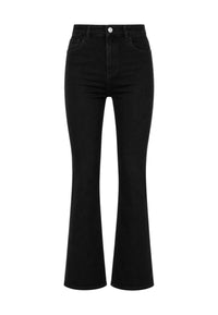 Jeans da donna bootcut con strass Liu Jo Nero