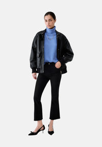 Jeans da donna bootcut con strass Liu Jo Nero