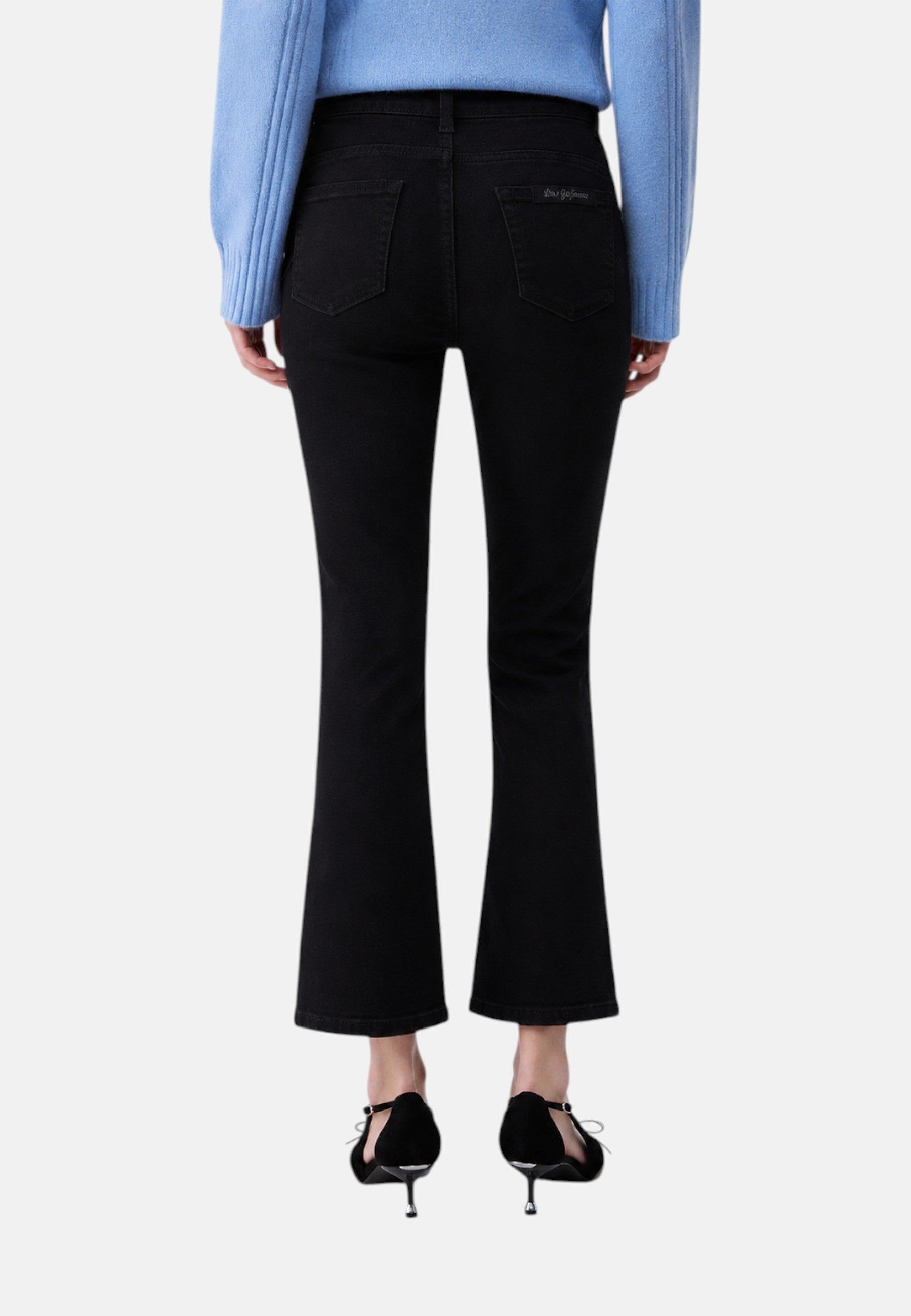 Jeans da donna bootcut con strass Liu Jo Nero